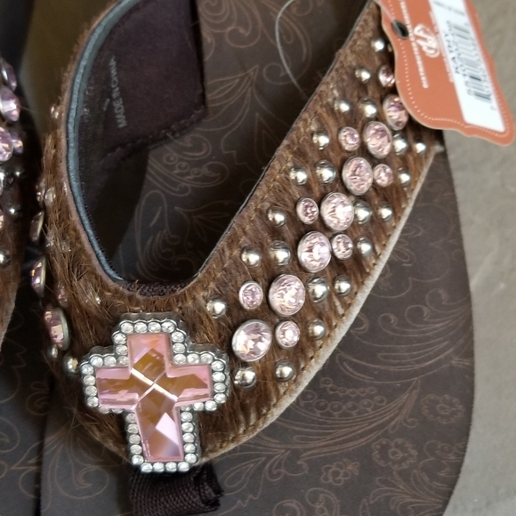 Justin womens sandles brand with tag and bag - Picture 2 of 3